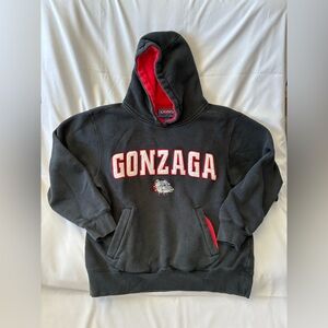 Gonzaga Bulldogs NCAA Vintage Hoodie Sweatshirt Black Long Sleeve Sewn Pullover